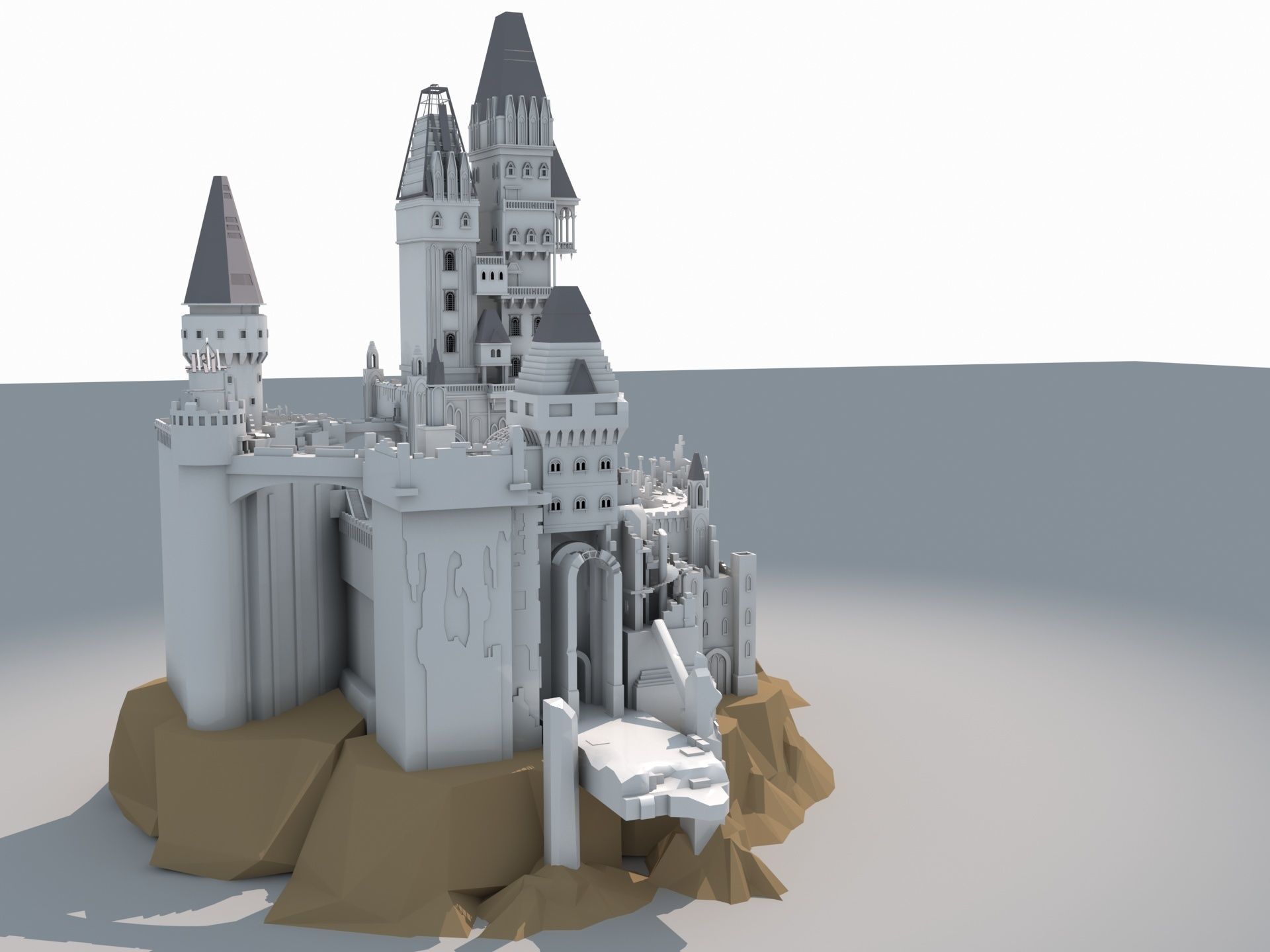 Castle Ruins 3D model_3