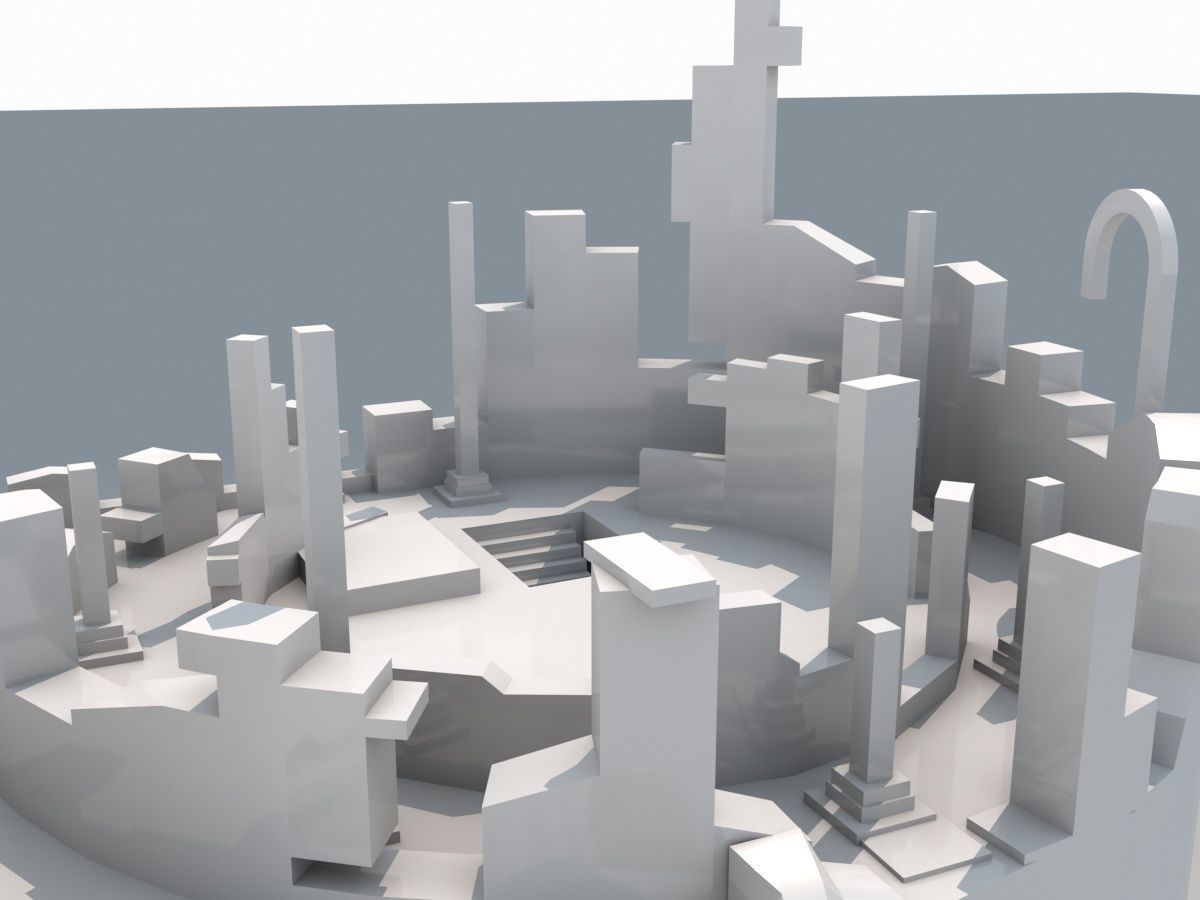 Castle Ruins 3D model_14