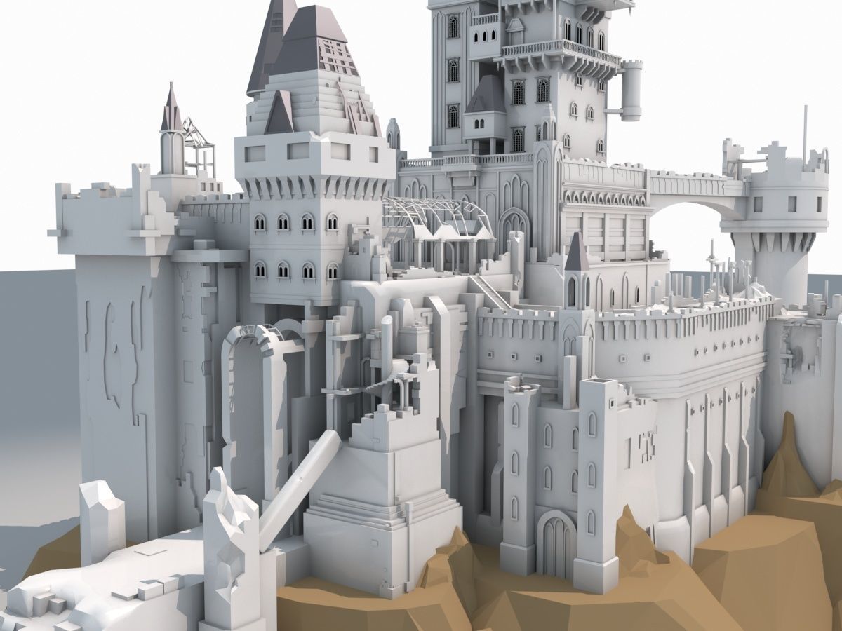 Castle Ruins 3D model_7