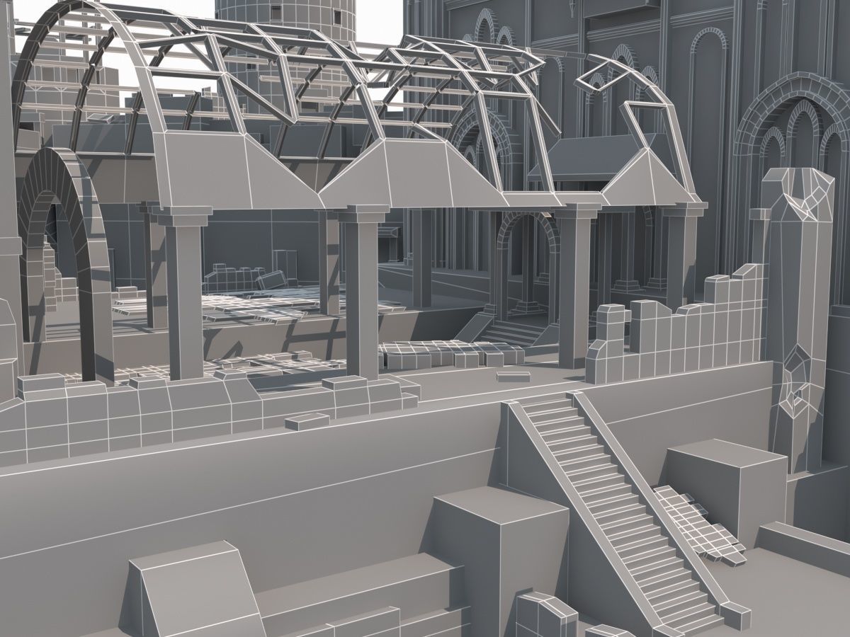 Castle Ruins 3D model_27