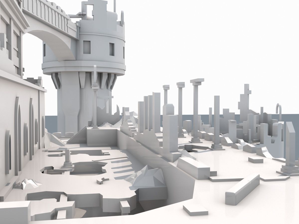 Castle Ruins 3D model_13