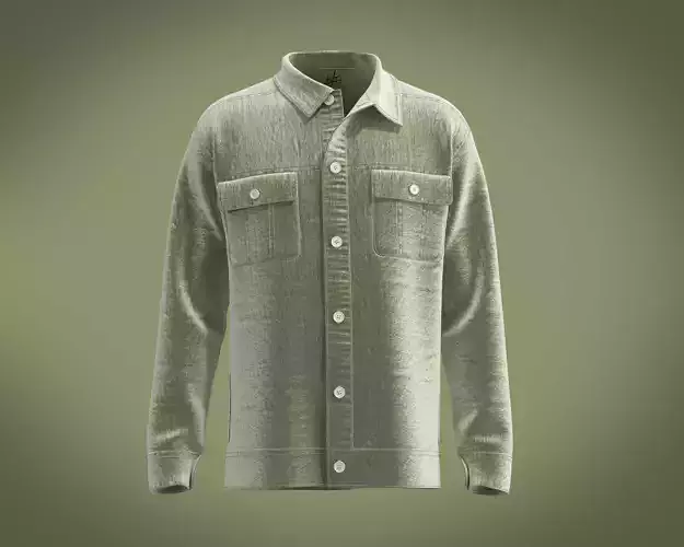 Shacket Green Corduroy