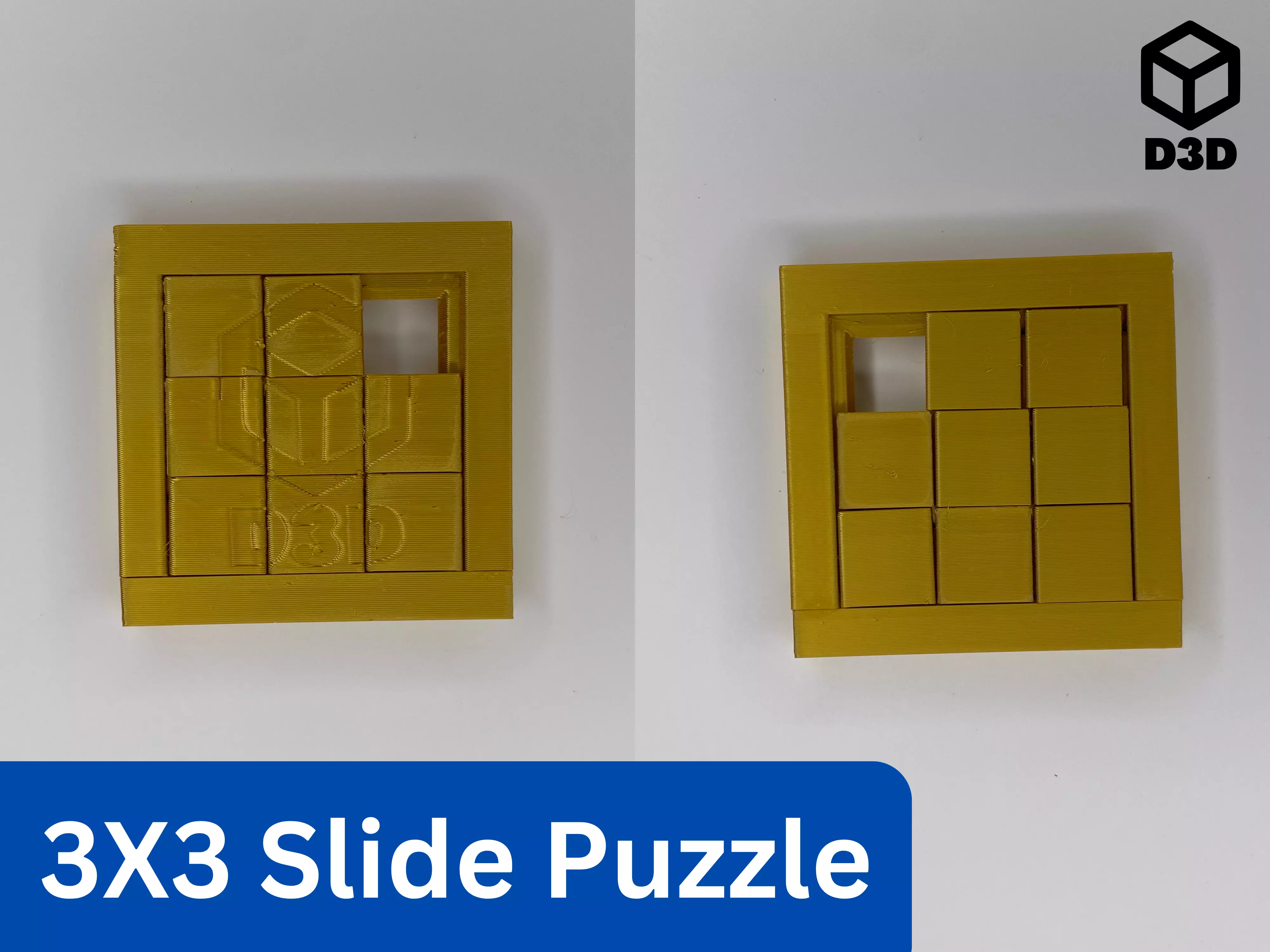 3X3 Slide Puzzle Free 3D print model