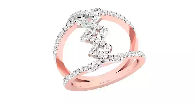 Solitaire Engagement Wedding Ring Cluster Flower Ring