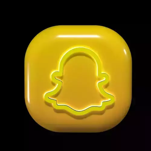 Snapchat logo Icon Low-poly 3D model Low-poly 3D model