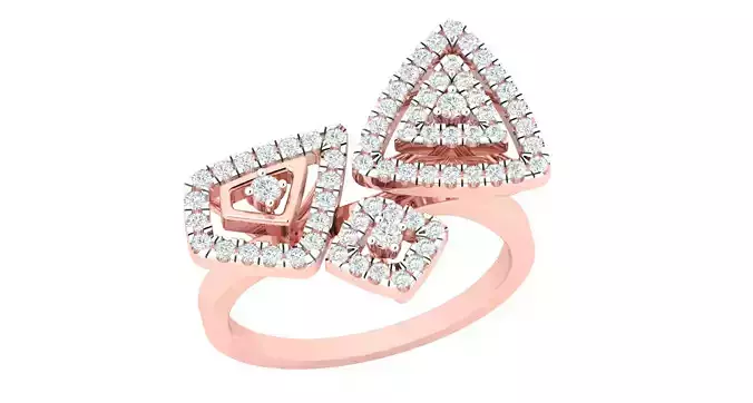 Solitaire Engagement Wedding Ring Cluster Flower Ring