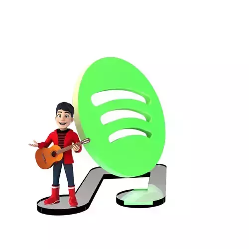 Spotify logo Icon Low-poly 3D model Low-poly 3D model