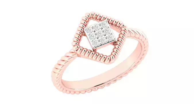 Solitaire Engagement Wedding Ring 3D print model