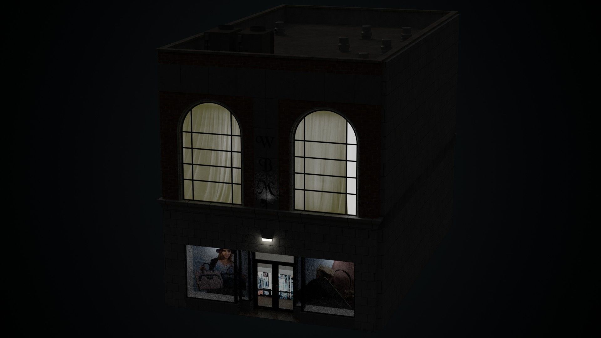 Building 22 Low-poly 3D model_8