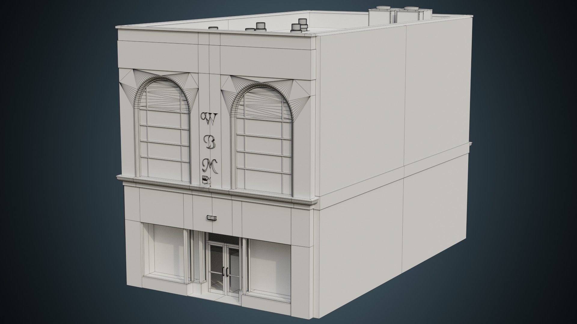 Building 22 Low-poly 3D model_10
