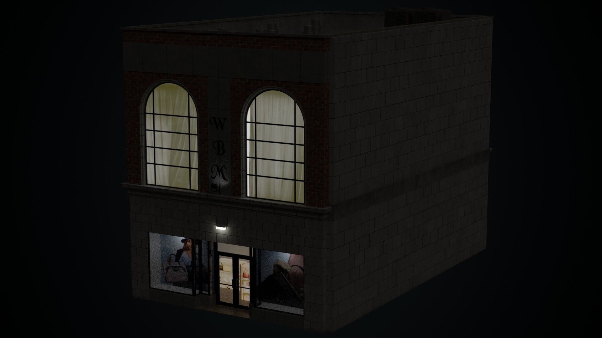 Building 22 Low-poly 3D model_7