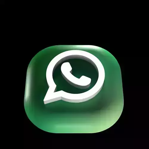 WhatsApp logo Icon Low-poly 3D model Low-poly 3D model
