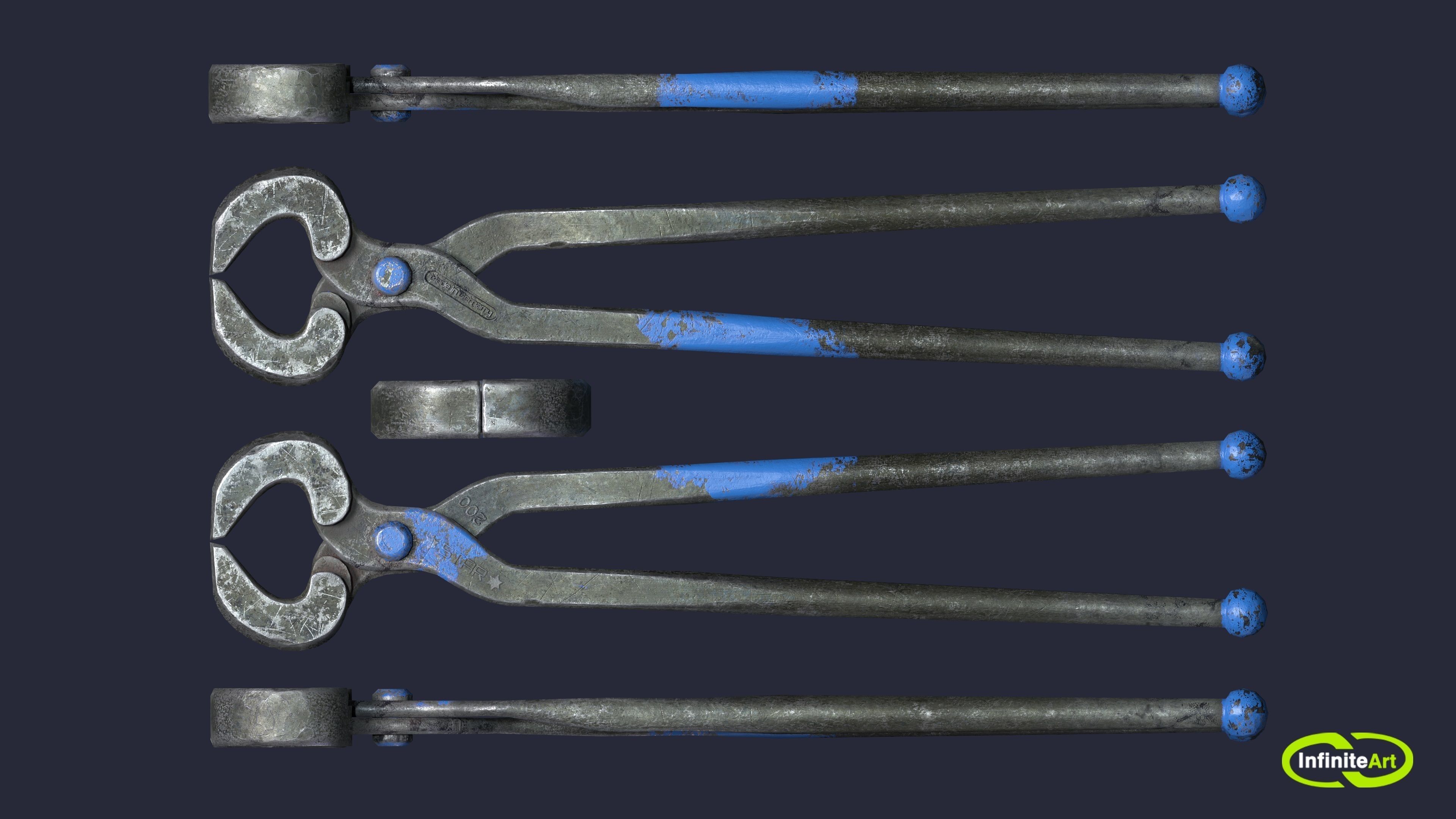 Ticks pincer 3D model_4