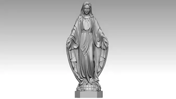 Virgin Mary - Our Lady of Grace - 3d print model 3D print model