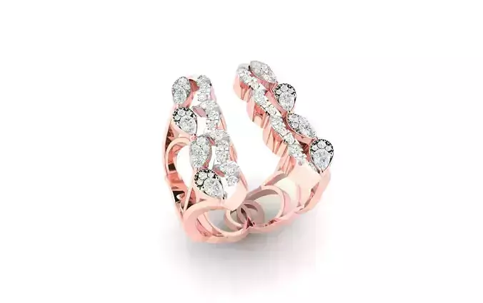 Solitaire Engagement Wedding Ring Open End Ring