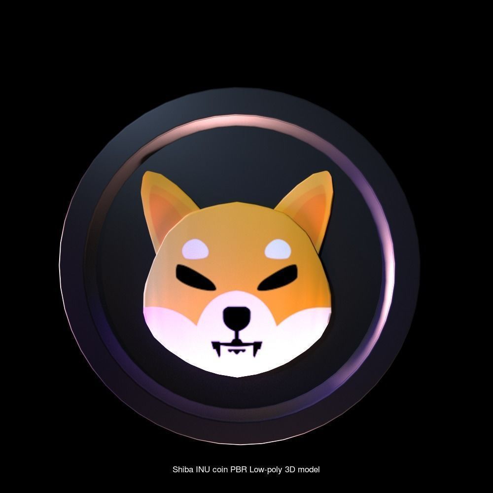 Crypto coins 3D Model Collection-bitcoin Ethereum Shiba doge _4