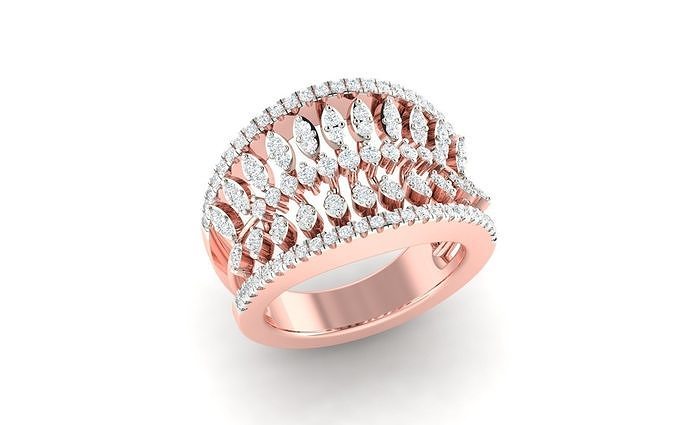 Solitaire Engagement Wedding Ring Bridal Band 3D print model