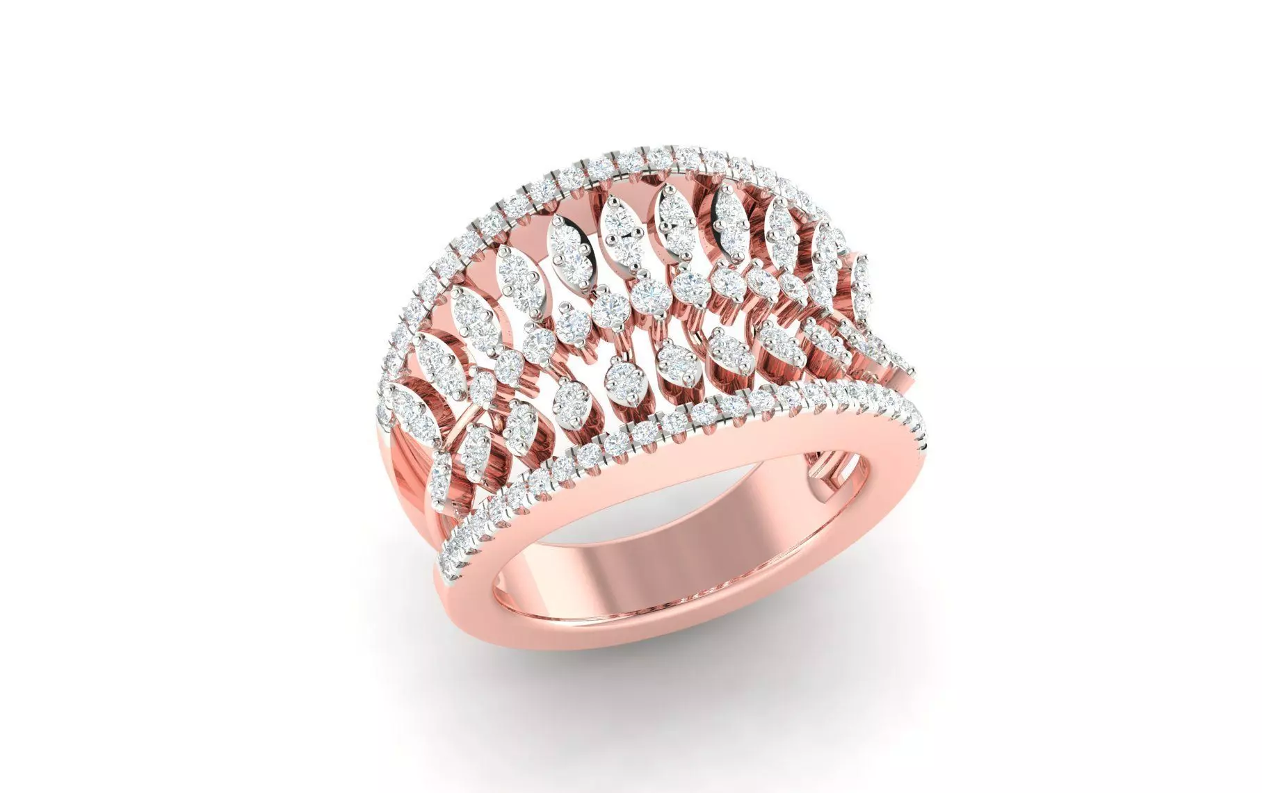 Solitaire Engagement Wedding Ring Bridal Band 3D print model_0