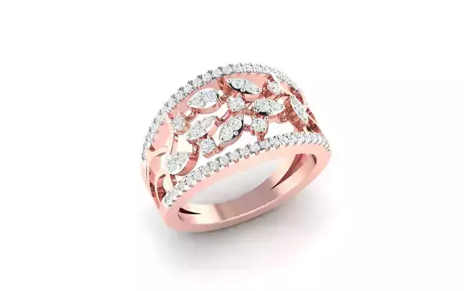 Solitaire Engagement Wedding Ring 3D print model