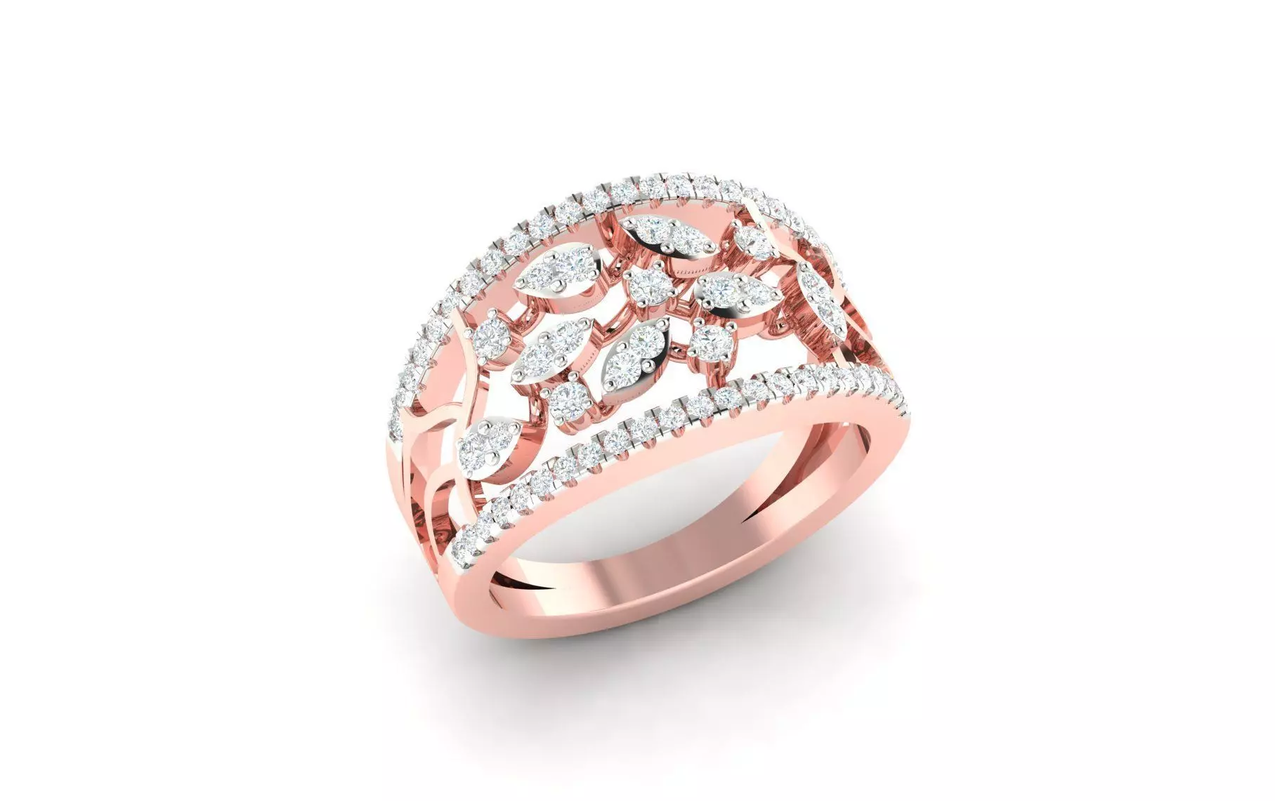 Solitaire Engagement Wedding Ring 3D print model