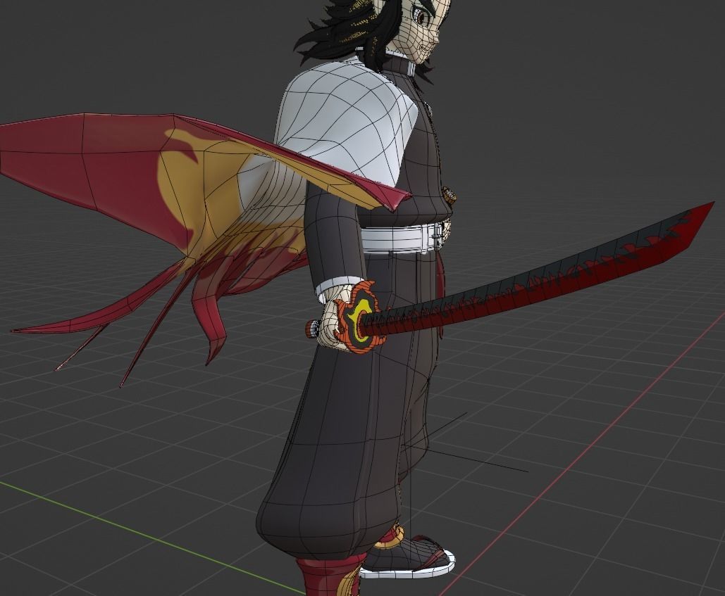 Kyojuro Rengoku - Demon Slayer 3D model_11
