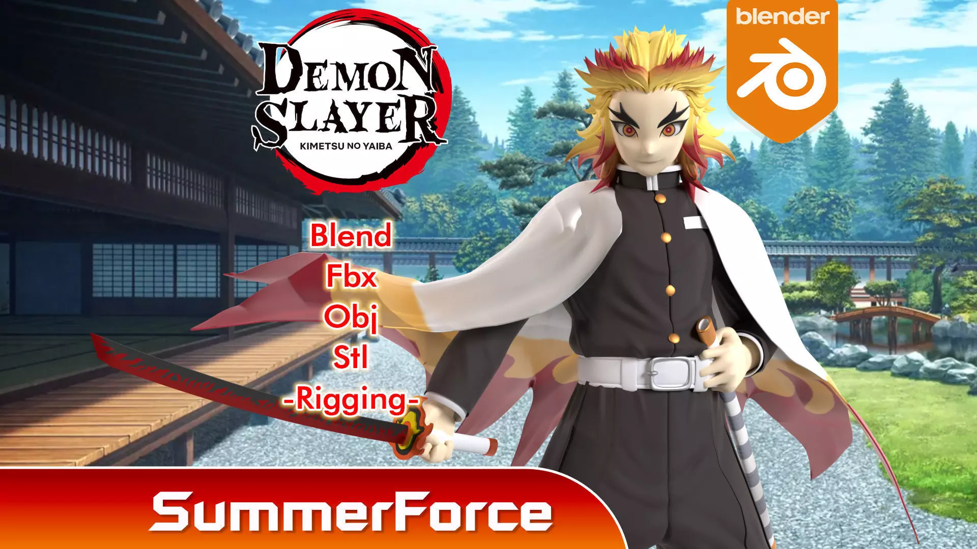 Kyojuro Rengoku - Demon Slayer 3D model_0