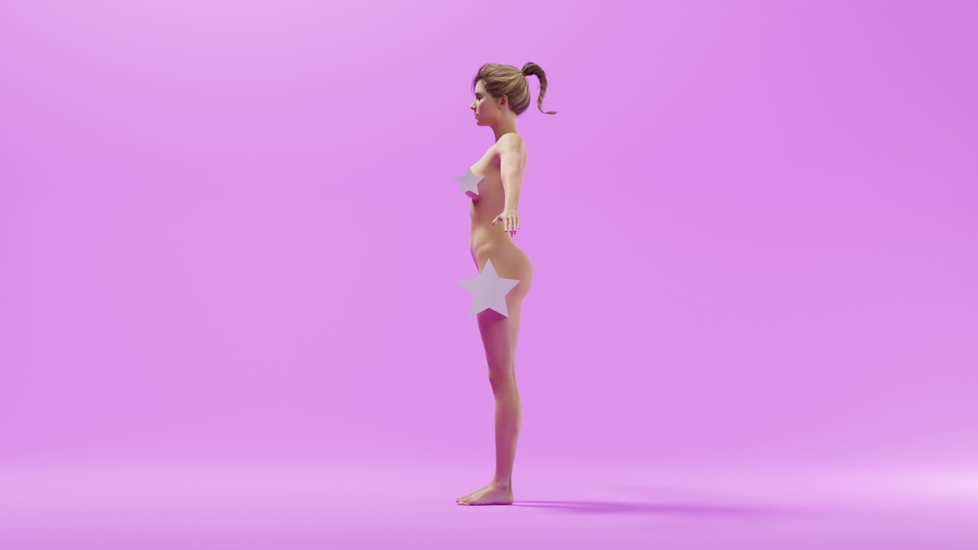 Realistic Female Character - Ashley 3D model_5