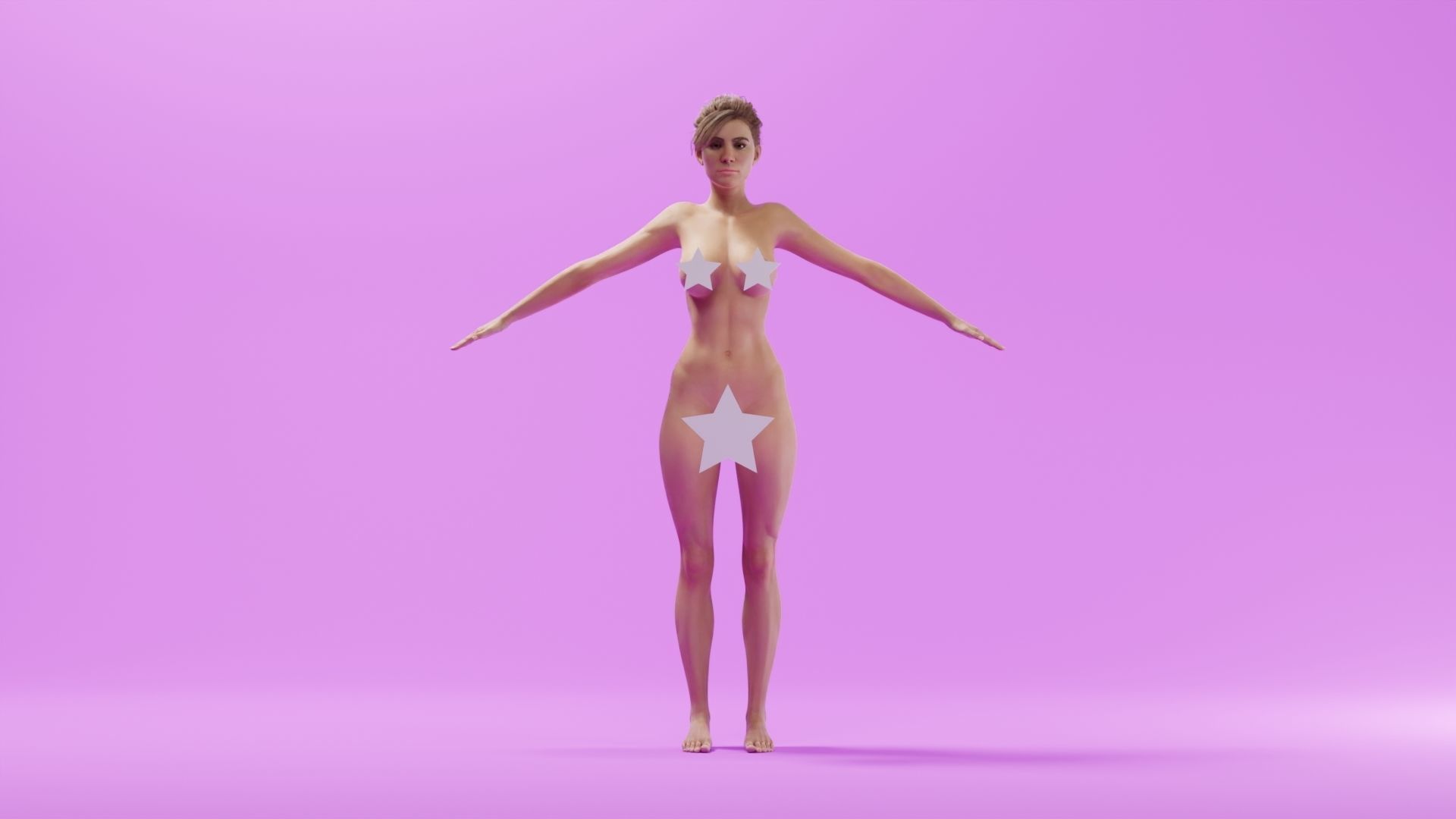 Realistic Female Character - Ashley 3D model_2