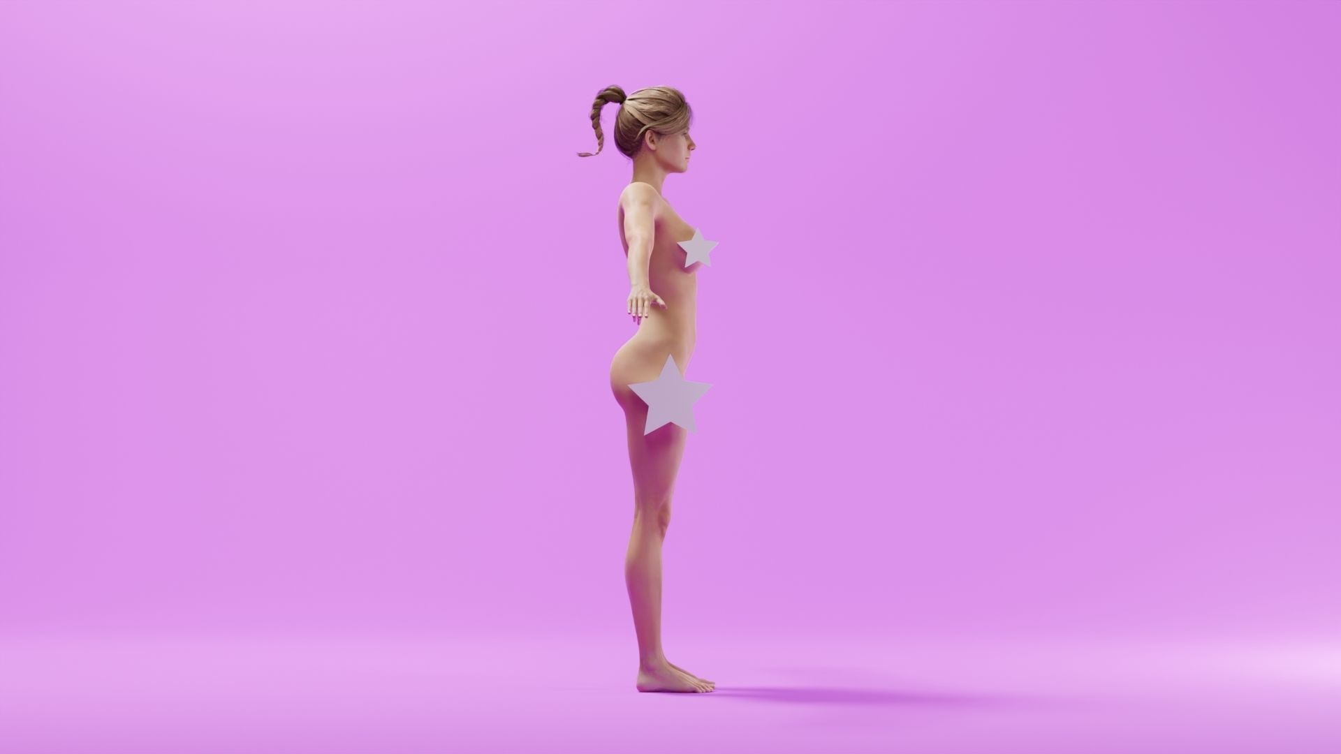 Realistic Female Character - Ashley 3D model_3