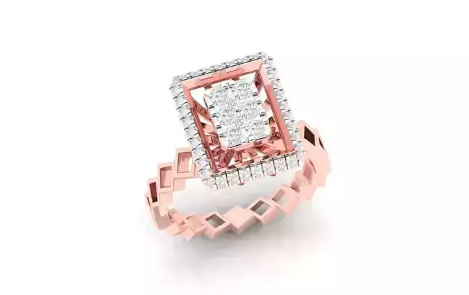 Solitaire Engagement Wedding Ring Emerald Ring