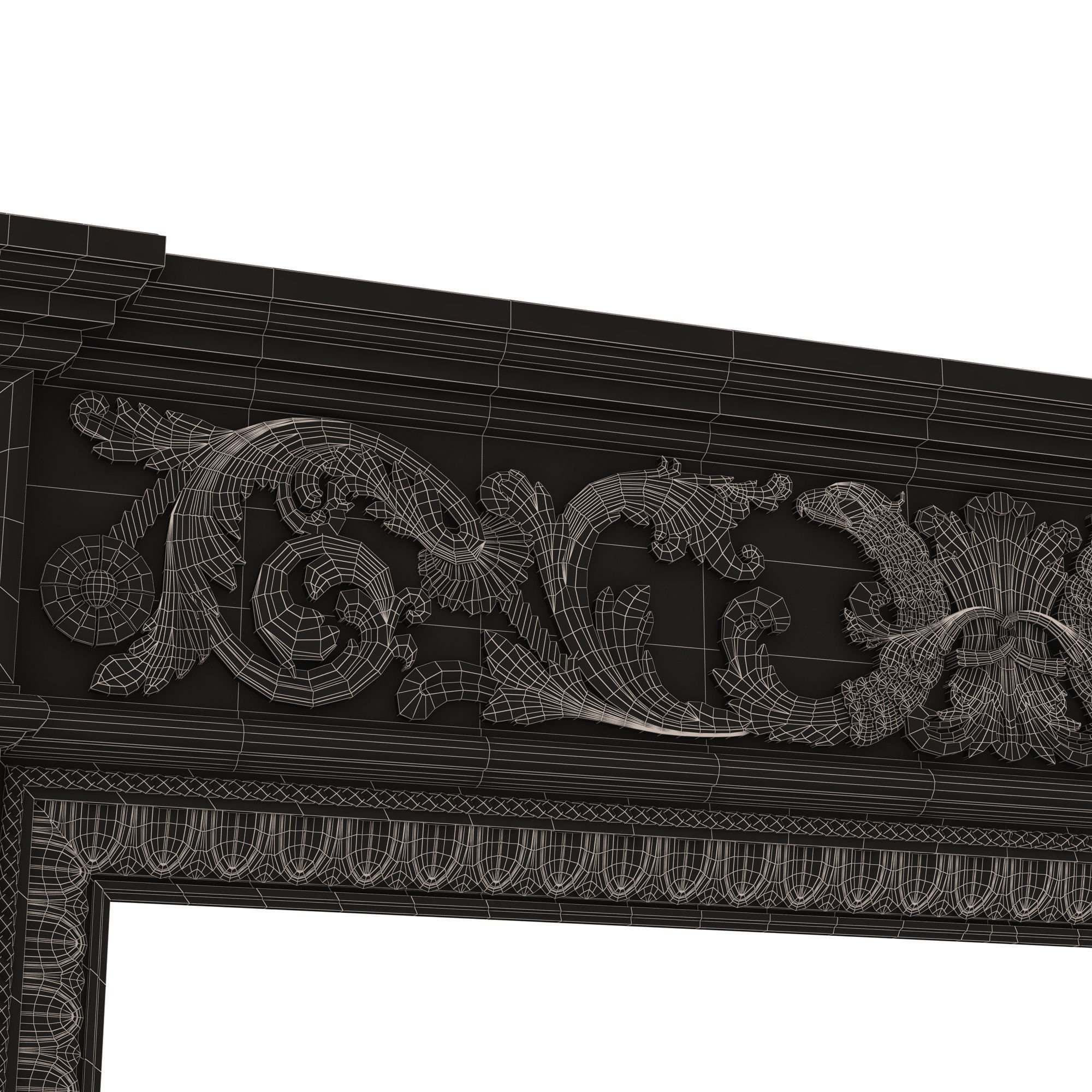 Classic Fireplace 03 Low-poly 3D model_15