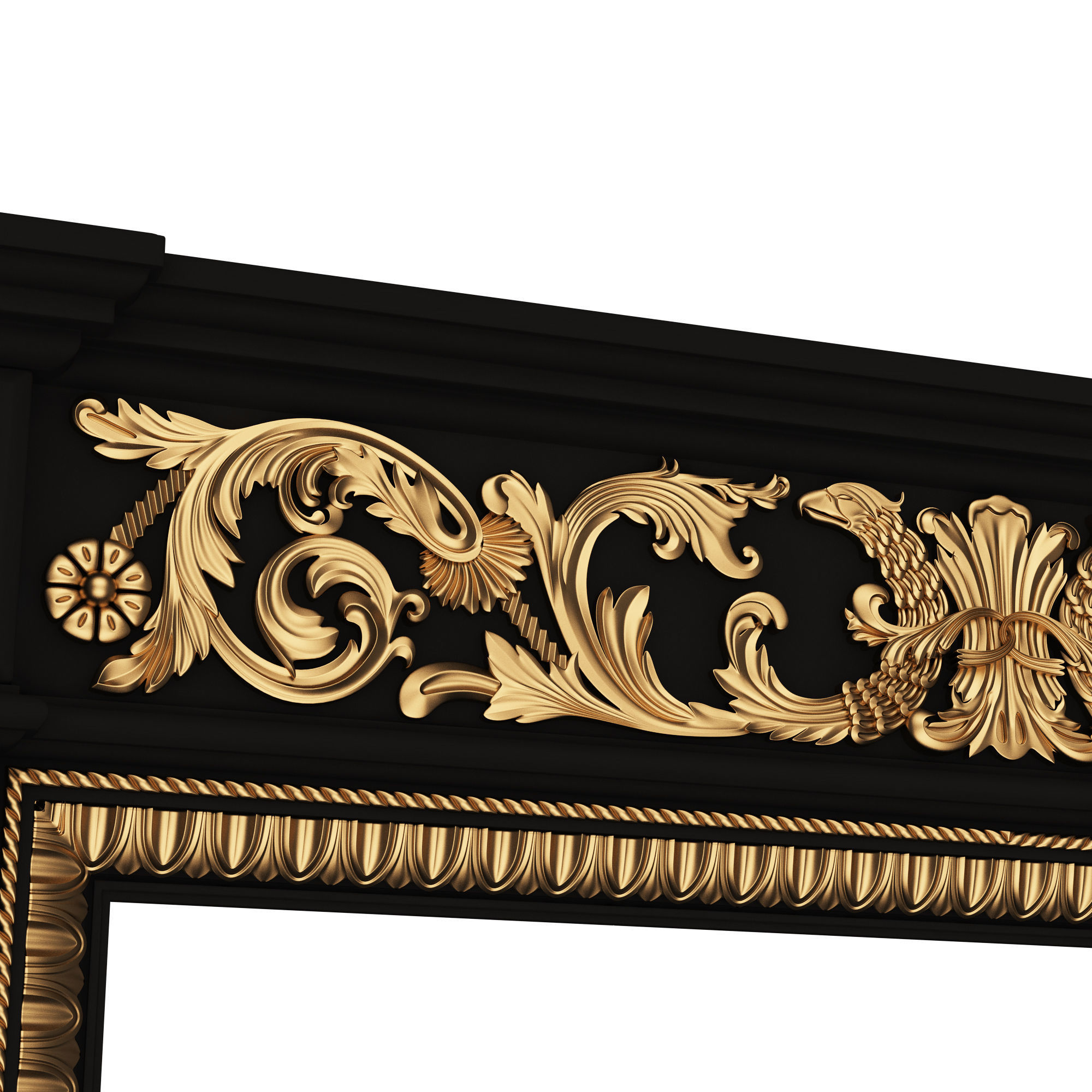 Classic Fireplace 03 Low-poly 3D model_3