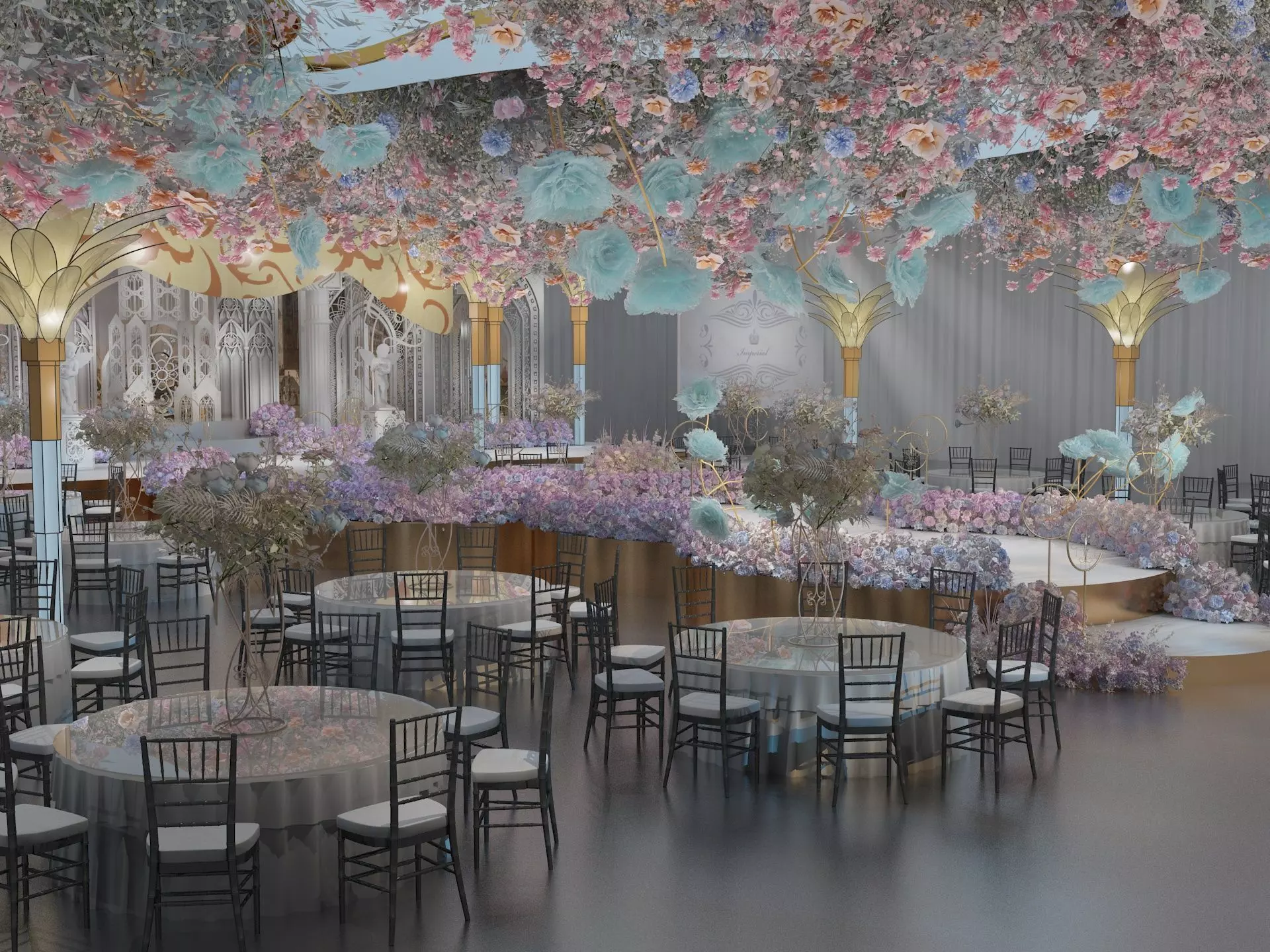  Wedding Banquet Hall 3 3D model_0