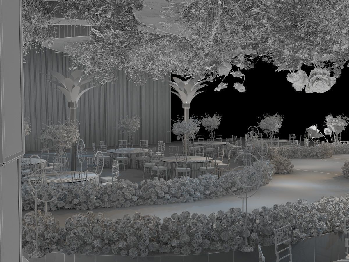  Wedding Banquet Hall 3 3D model_20