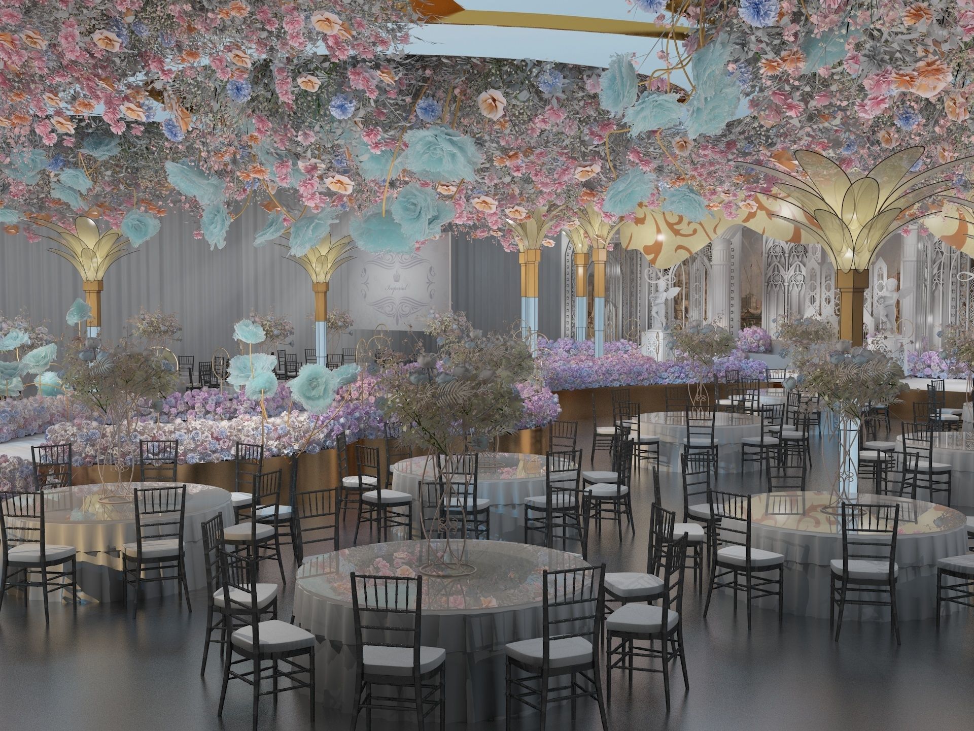  Wedding Banquet Hall 3 3D model_2