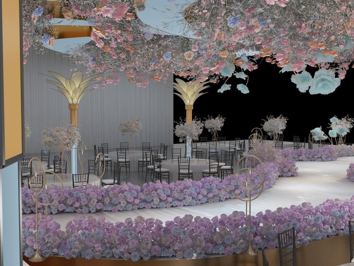  Wedding Banquet Hall 3 3D model_10