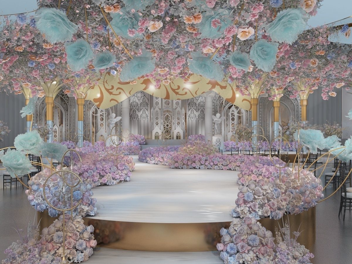  Wedding Banquet Hall 3 3D model_1