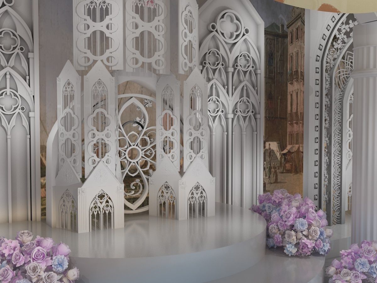  Wedding Banquet Hall 3 3D model_12