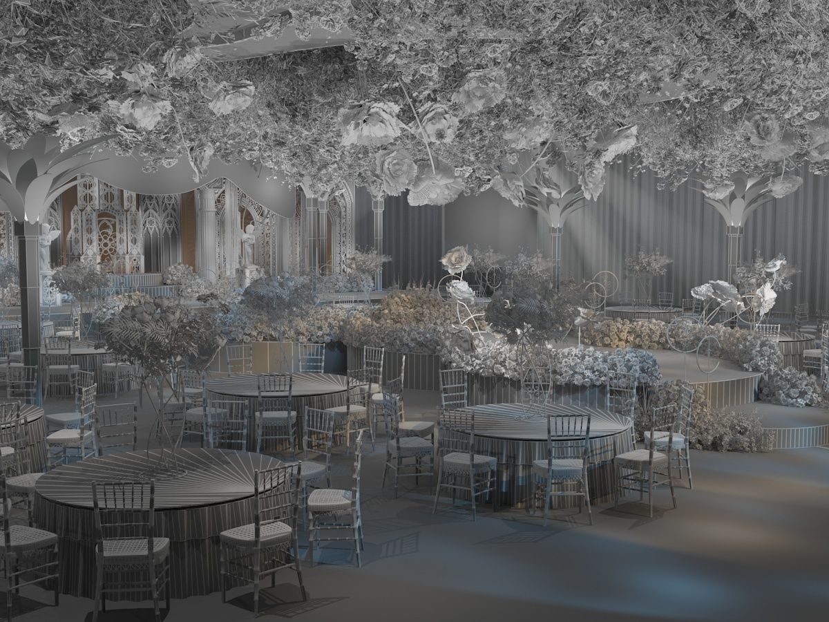  Wedding Banquet Hall 3 3D model_14
