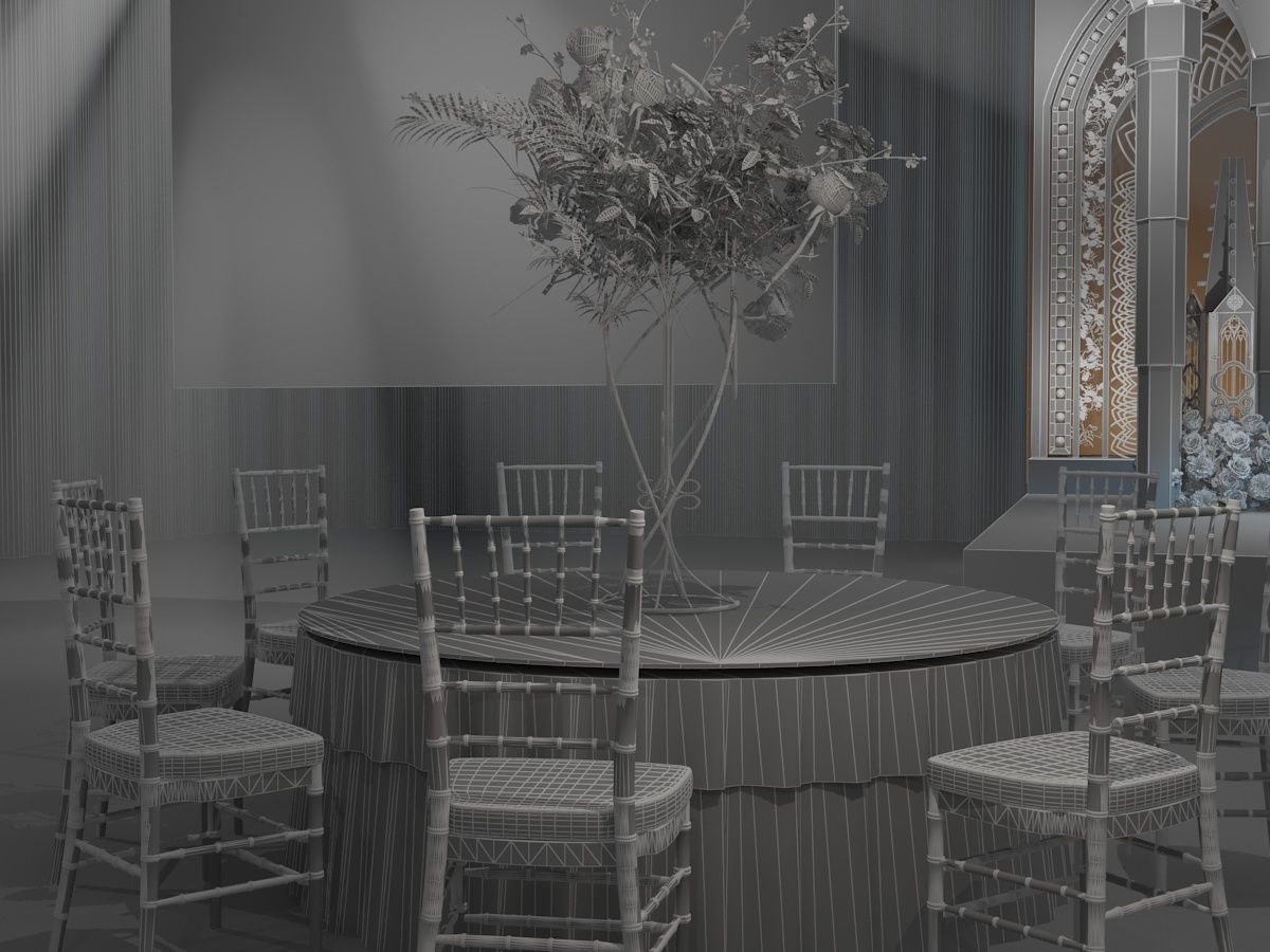  Wedding Banquet Hall 3 3D model_18