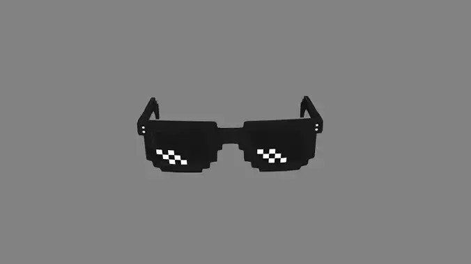cartoon black sunglasses - pixel glasses