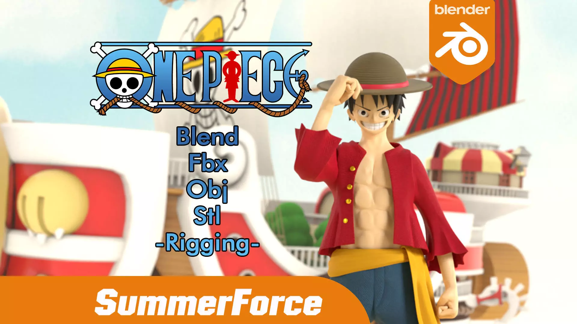 Monkey D Luffy 3D Model 3D model