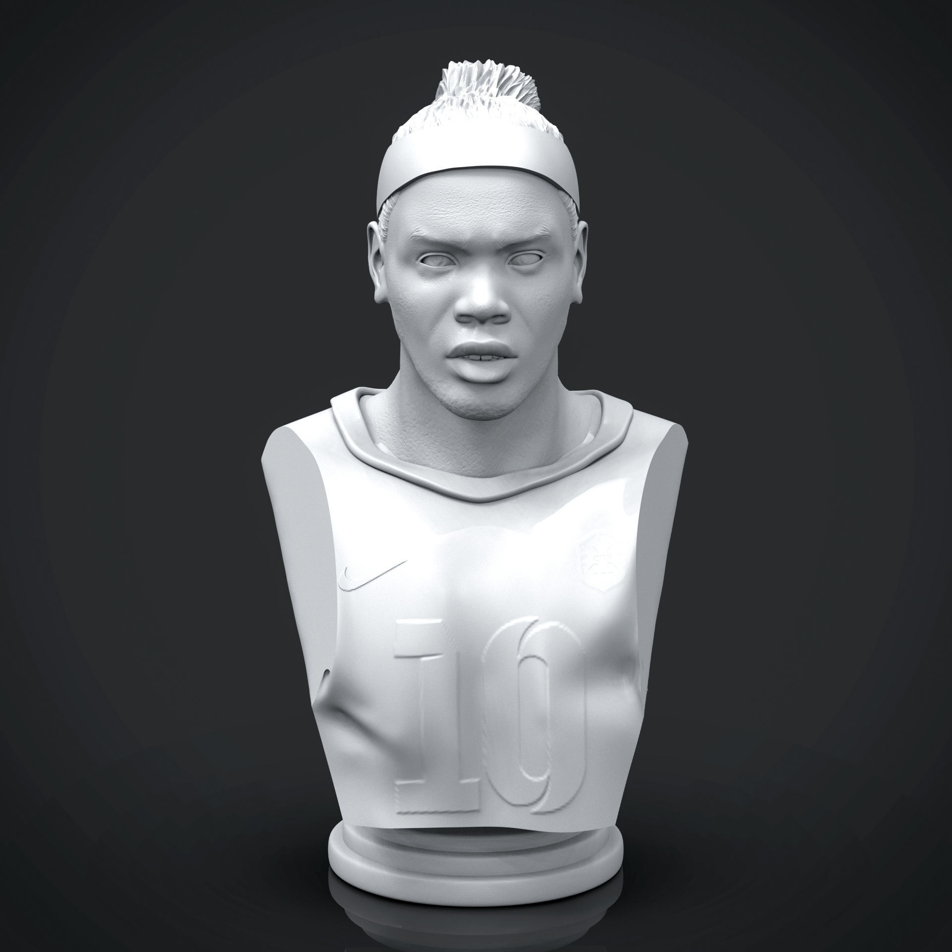 Ronaldinho Gaucho Bust 3D print model_7