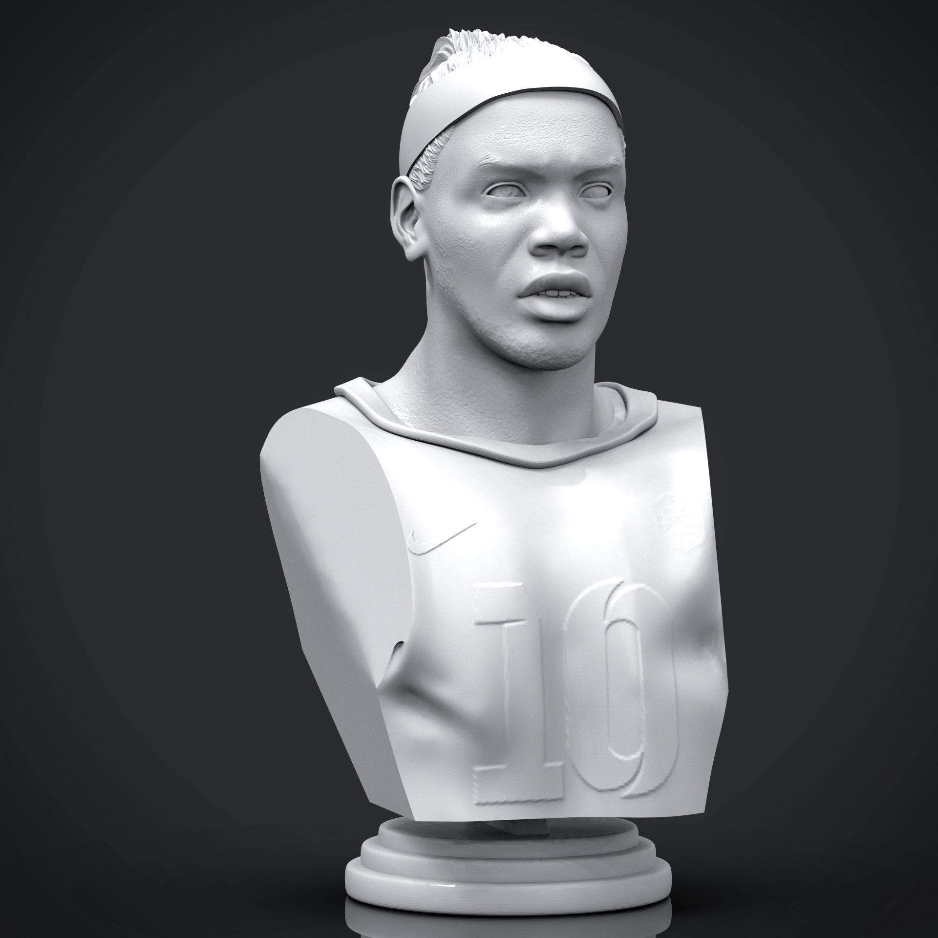 Ronaldinho Gaucho Bust 3D print model_13