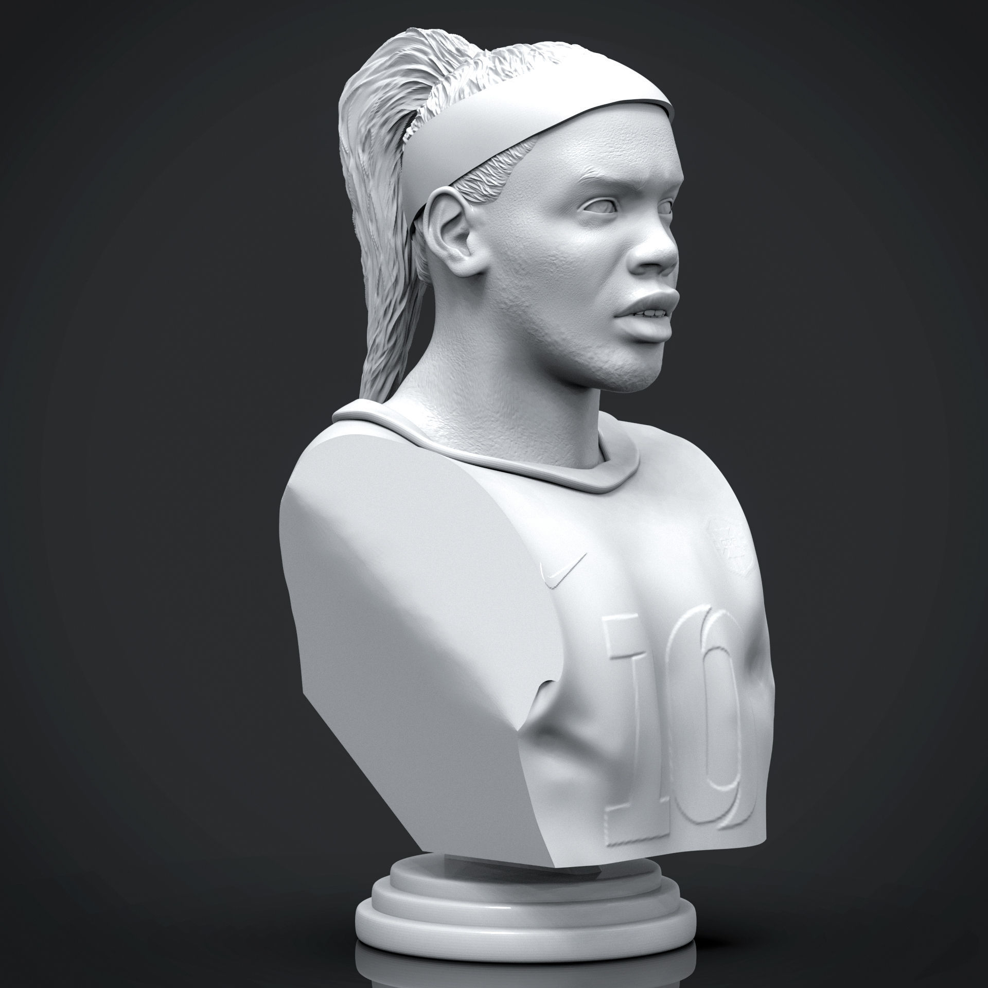Ronaldinho Gaucho Bust 3D print model_12