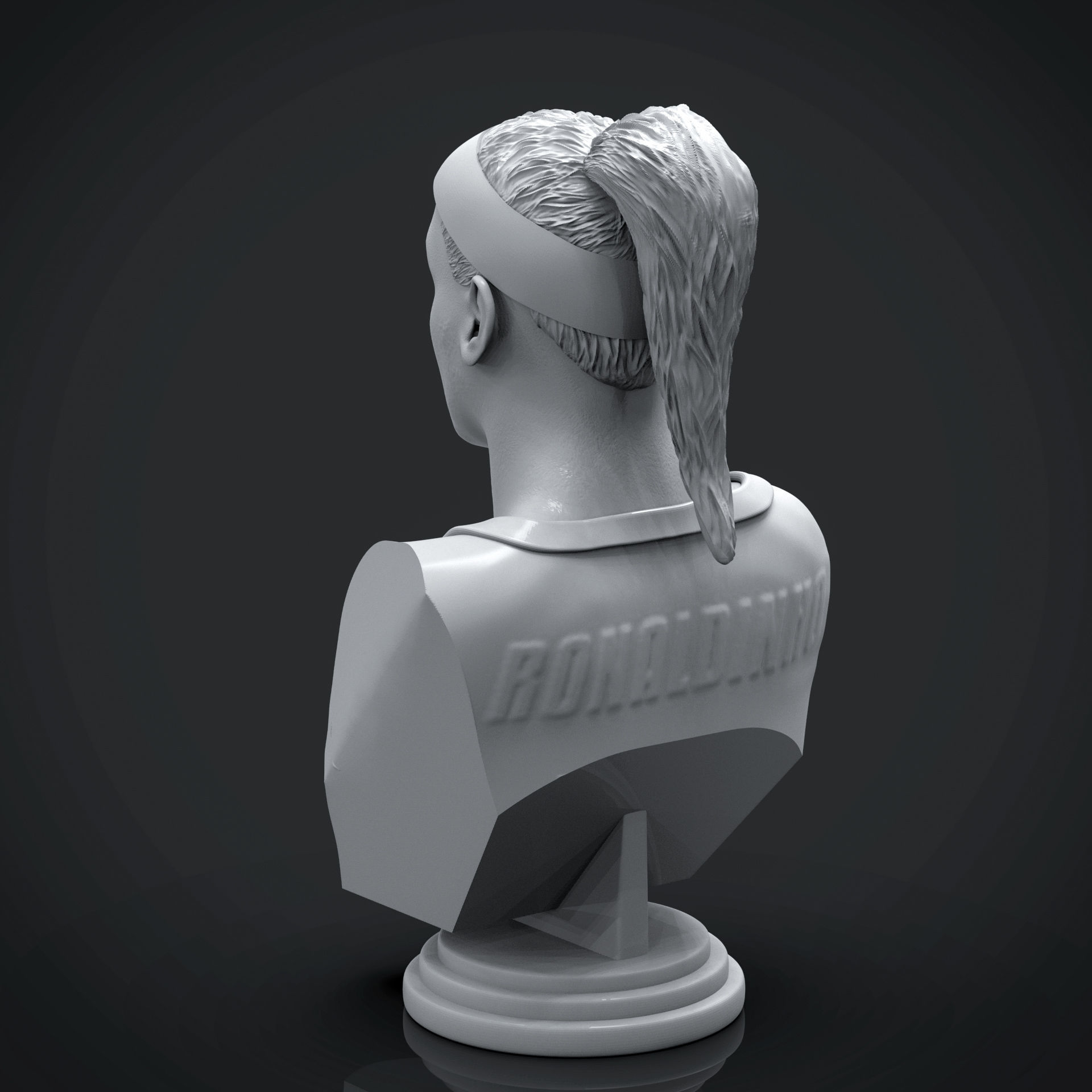 Ronaldinho Gaucho Bust 3D print model_9