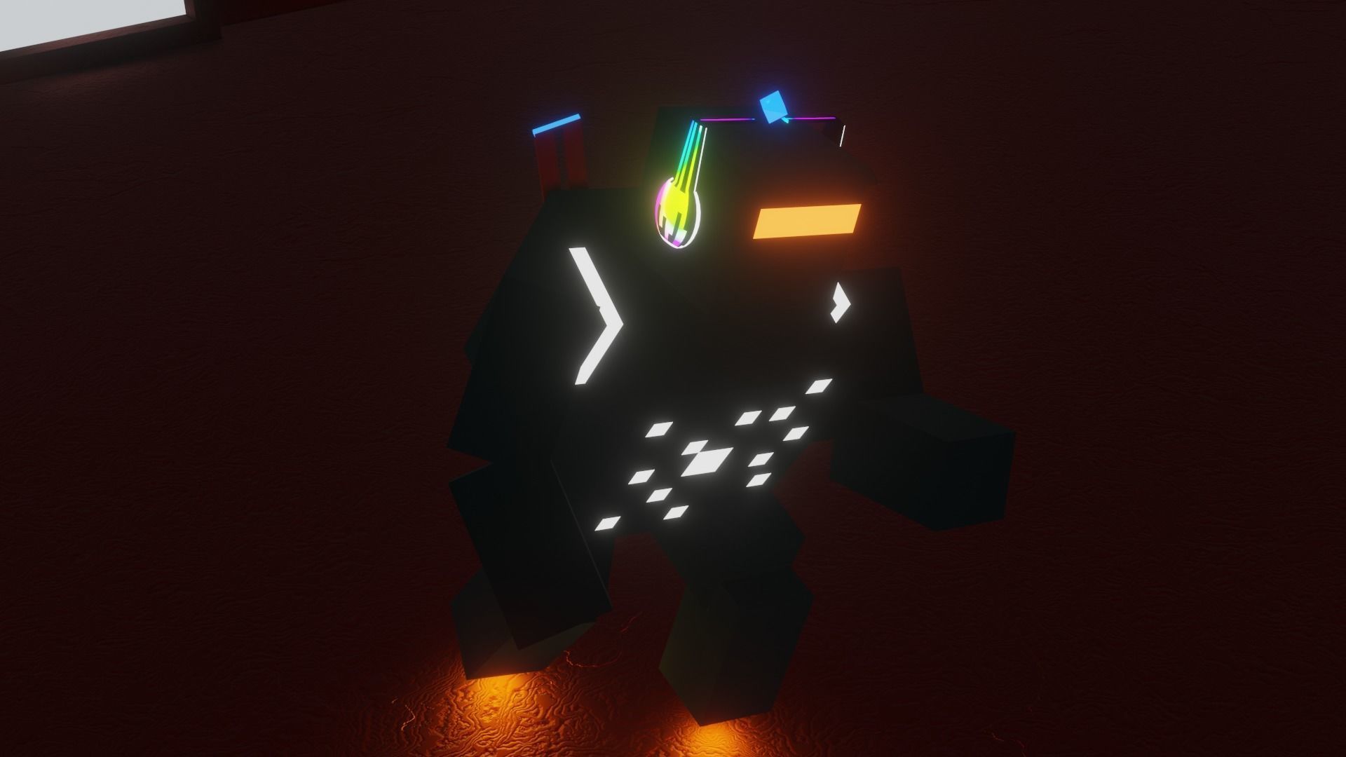 Cube character 3D model_2