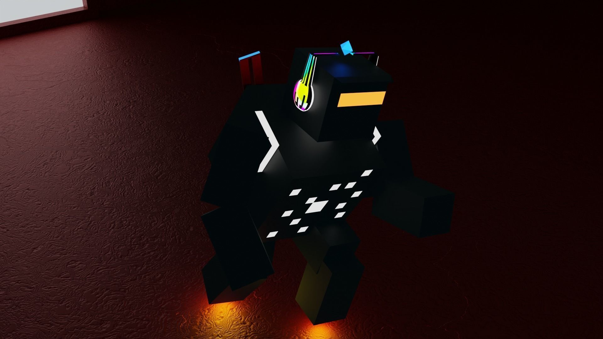 Cube character 3D model_1