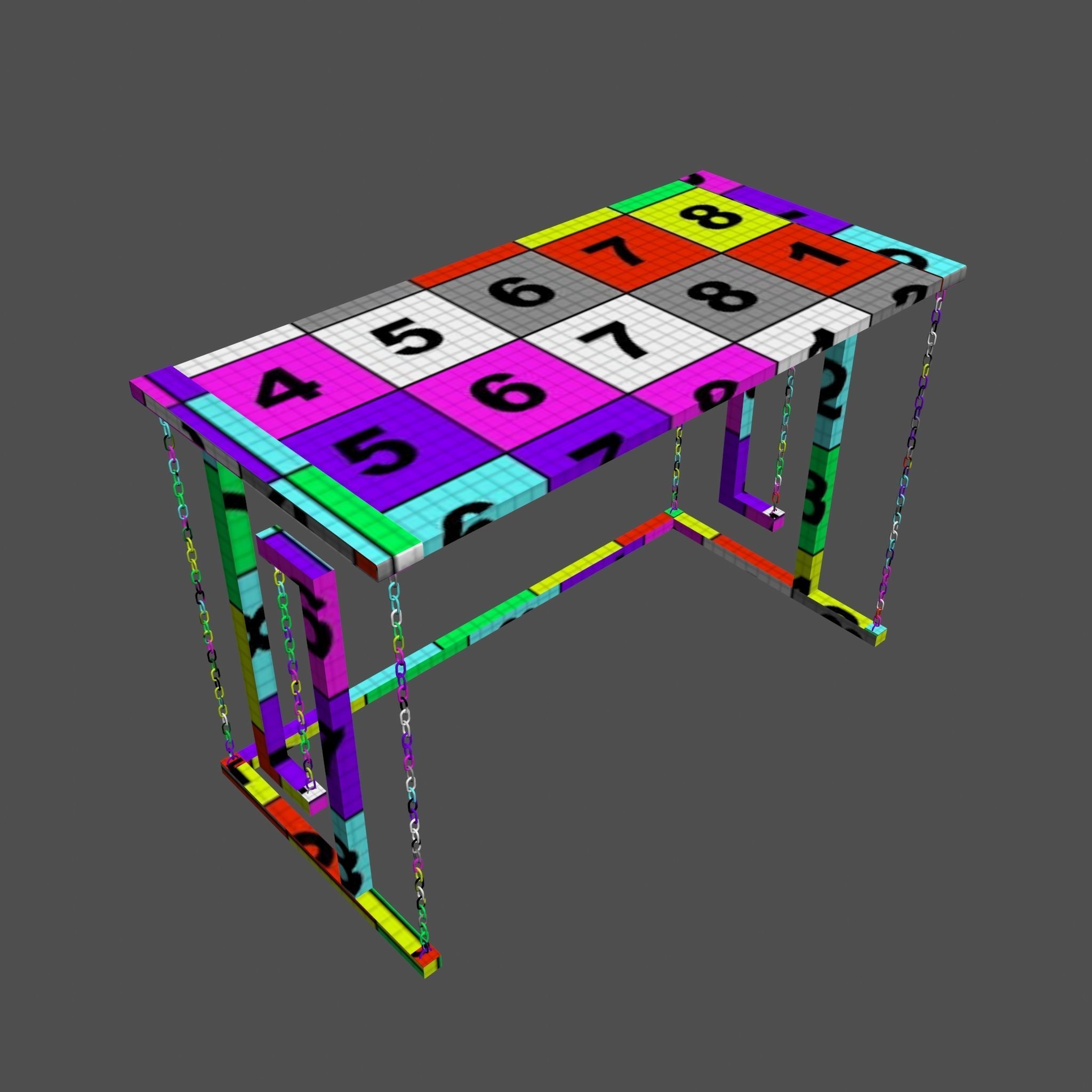 Table Levitating 3D model_11