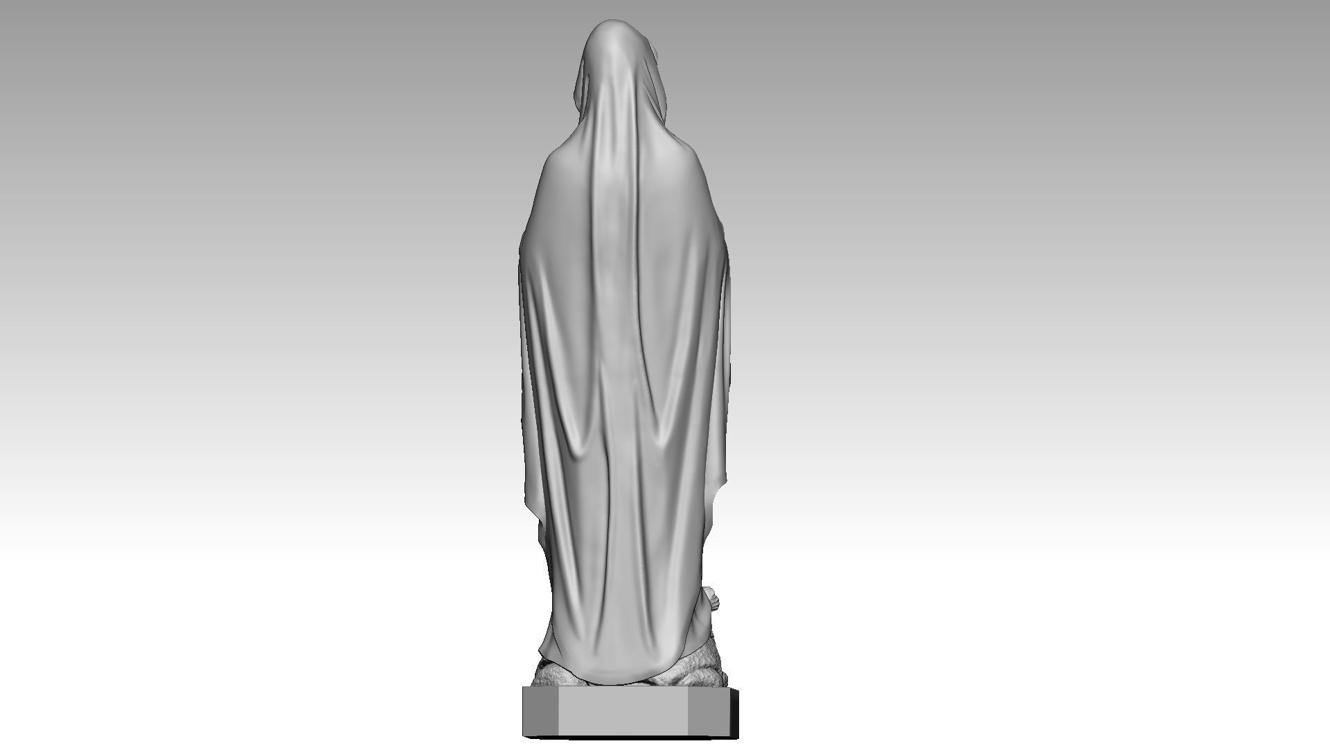 Virgin Mary - N D Lourdes 3d print model 3D print model_4